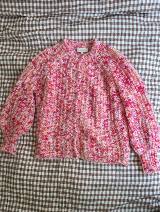 Sezane Sweaters - Sezane Emile Pink Multicolor Cardigan